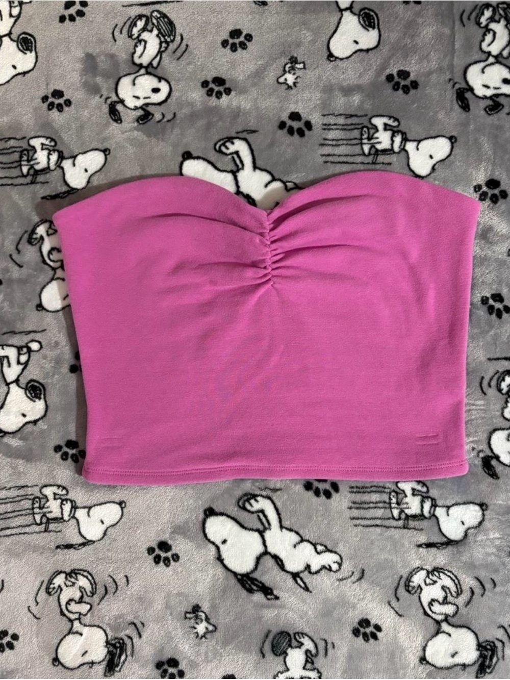 Forever 21 ruched pink tube top Size M 🩷🩷🩷